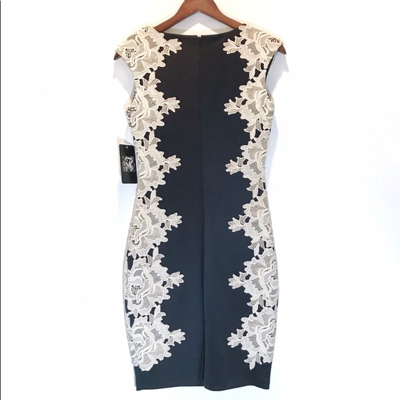 [Jax] Lace Panel Little Black Dress - Picture 3 of 7